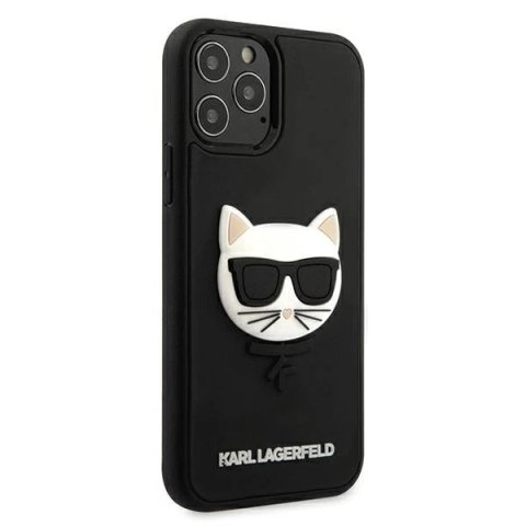 Etui Karl Lagerfeld KLHCP12MCH3DBK do iPhone 12 /12 Pro 6,1" hardcase 3D Rubber Choupette