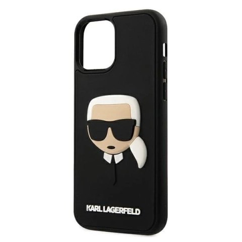 Etui Karl Lagerfeld KLHCP12MKH3DBK do iPhone 12 /12 Pro 6,1 hardcase 3D Rubber Karl`s Head