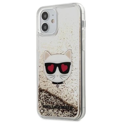 Etui Karl Lagerfeld KLHCP12SLCGLGO do iPhone 12 mini 5,4" hardcase Liquid Glitter Choupette