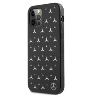 Etui Mercedes MEHCP12LESPBK do iPhone 12 Pro Max 6,7" hardcase Silver Stars Pattern czarny/black