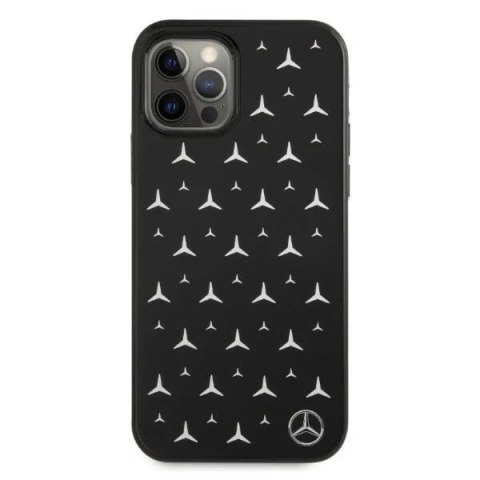 Etui Mercedes MEHCP12LESPBK do iPhone 12 Pro Max 6,7" hardcase Silver Stars Pattern czarny/black