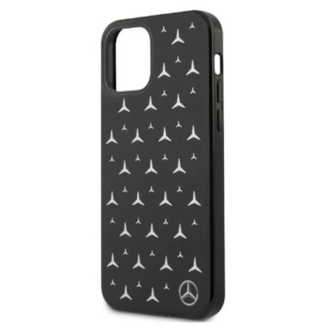 Etui Mercedes MEHCP12LESPBK do iPhone 12 Pro Max 6,7" hardcase Silver Stars Pattern czarny/black