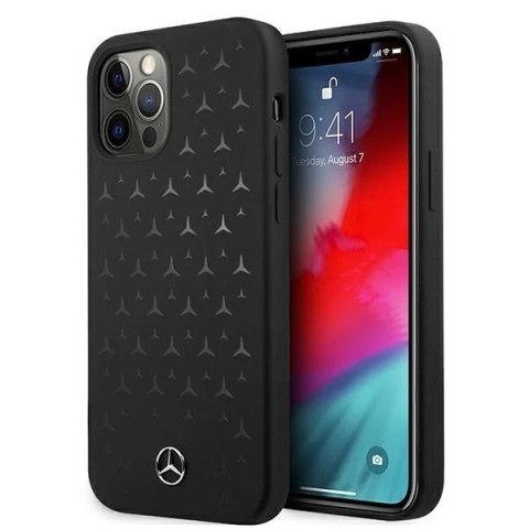 Etui Mercedes MEHCP12LSIPBK do iPhone 12 Pro Max 6,7" hardcase Silicone Stars Pattern czarny/black