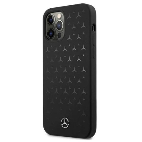 Etui Mercedes MEHCP12LSIPBK do iPhone 12 Pro Max 6,7" hardcase Silicone Stars Pattern czarny/black