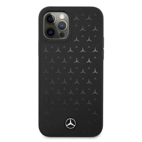 Etui Mercedes MEHCP12LSIPBK do iPhone 12 Pro Max 6,7" hardcase Silicone Stars Pattern czarny/black