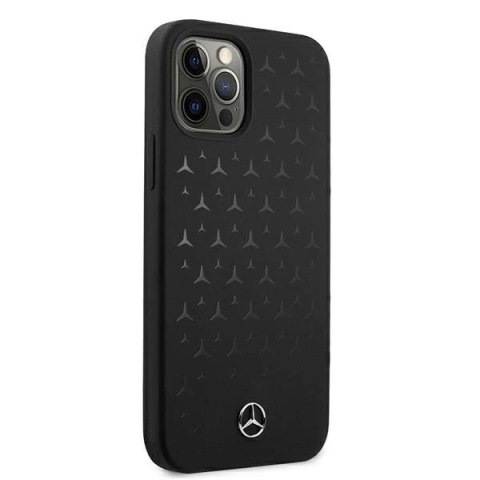 Etui Mercedes MEHCP12LSIPBK do iPhone 12 Pro Max 6,7" hardcase Silicone Stars Pattern czarny/black
