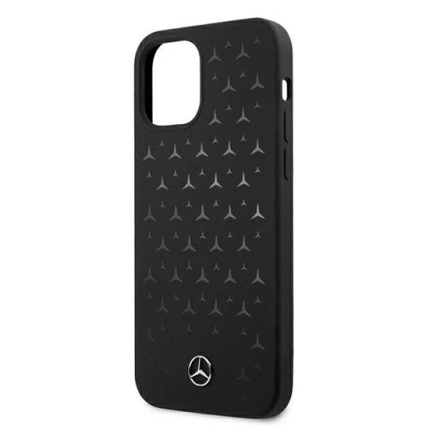Etui Mercedes MEHCP12LSIPBK do iPhone 12 Pro Max 6,7" hardcase Silicone Stars Pattern czarny/black
