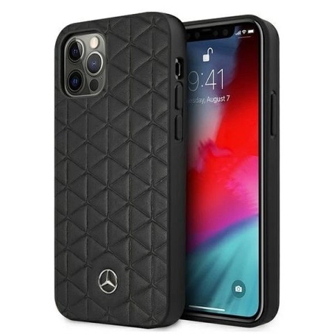 Etui Mercedes MEHCP12LSPSBK do iPhone 12 Pro Max 6,7" hardcase Leather Quilted Embossed czarny/black
