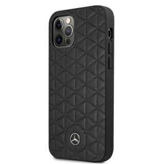 Etui Mercedes MEHCP12LSPSBK do iPhone 12 Pro Max 6,7" hardcase Leather Quilted Embossed czarny/black
