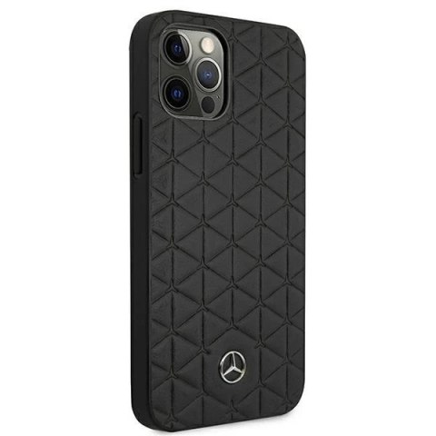 Etui Mercedes MEHCP12LSPSBK do iPhone 12 Pro Max 6,7" hardcase Leather Quilted Embossed czarny/black