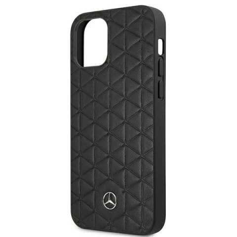 Etui Mercedes MEHCP12LSPSBK do iPhone 12 Pro Max 6,7" hardcase Leather Quilted Embossed czarny/black