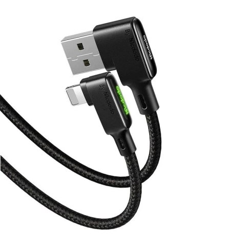Kabel USB do Lightning, Mcdodo CA-7510, kątowy, 1.2m (czarny)