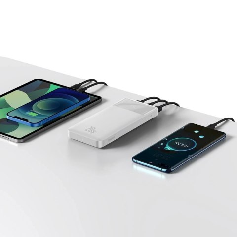 Powerbank Baseus Bipow 10000mAh, 2xUSB, USB-C, 20W (biały)
