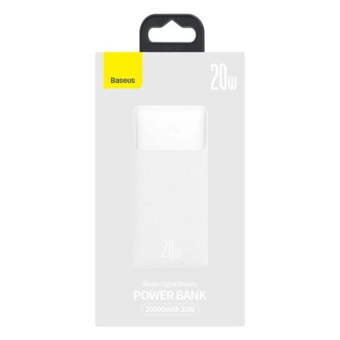 Powerbank Baseus Bipow 20000mAh, 2xUSB, USB-C, 20W (biały)