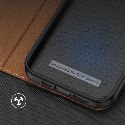 Etui Dux Ducis Skin X2 do iPhone 14 Pro Max pokrowiec z magnetyczną klapką brązowy