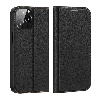 Etui Dux Ducis Skin X2 do iPhone 14 Pro Max pokrowiec z magnetyczną klapką czarny