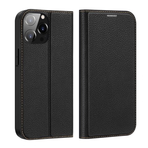Etui Dux Ducis Skin X2 do iPhone 14 Pro Max pokrowiec z magnetyczną klapką czarny