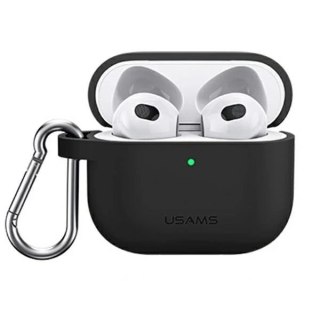 Etui ochronne na słuchawki USAMS do Apple AirPods 3 silicon czarny/black BH741AP01 (US-BH741)