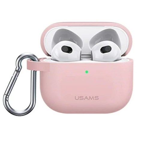 Etui ochronne na słuchawki USAMS do Apple AirPods 3 silicon różowy/pink BH741AP03 (US-BH741)