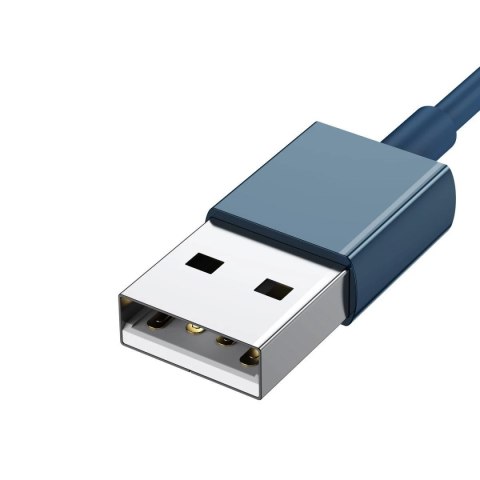 Kabel USB 3w1 Baseus Superior Series, USB do micro USB / USB-C / Lightning, 3.5A, 1.2m (niebieski)