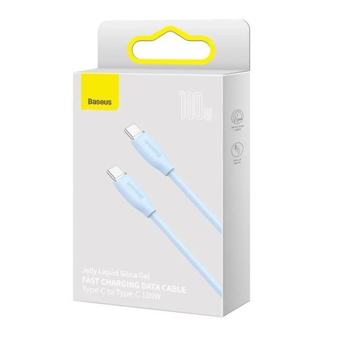 Kabel USB-C do USB-C Baseus Jelly, 100W, 2m (niebieski)