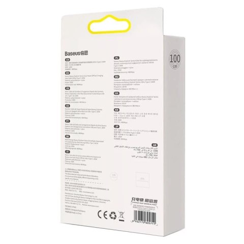 Kabel USB do USB-C Baseus Explorer, 100W, 1m (niebieski)