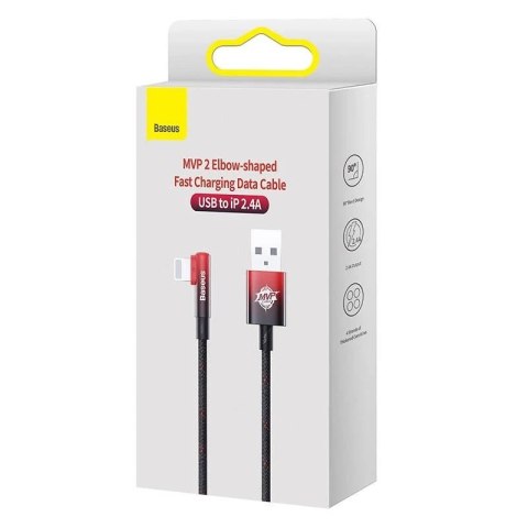 Kabel Baseus MVP 2 Lightning 1m 20 W - (czarno-czerwony)