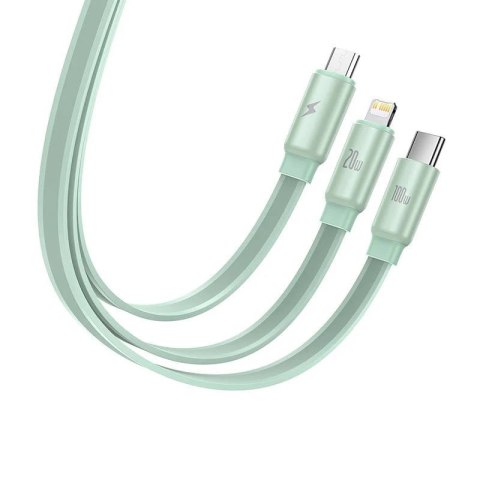 Kabel USB Baseus Fabric 3w1 USB-C / Lightning / Micro 3,5A 1,7m (szary)