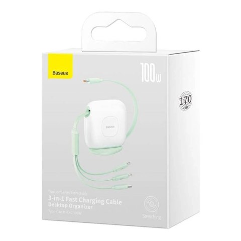 Kabel USB Baseus Fabric 3w1 USB-C / Lightning / Micro 3,5A 1,7m (szary)