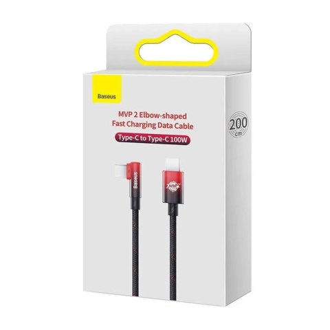 Kabel USB-C do USB-C Baseus MVP2, 100W, 2m (czarno-czerwony)