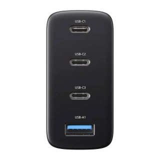 Ładowarka sieciowa Blitzwolf BW-S23, 3x USB-C, USB-A, GaN, 100W (czarna)