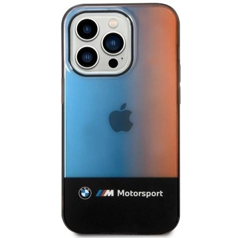 Etui na telefon BMW BMHCP14X22HMGK do Apple iPhone 14 Pro Max 6,7" czarny/black Half Tricolor
