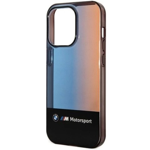 Etui na telefon BMW BMHCP14X22HMGK do Apple iPhone 14 Pro Max 6,7" czarny/black Half Tricolor