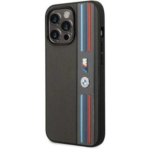 Etui na telefon BMW BMHCP14X22PPMA do Apple iPhone 14 Pro Max 6,7" szary/grey Tricolor M Collection
