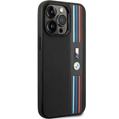 Etui na telefon BMW BMHCP14X22PPMK do Apple iPhone 14 Pro Max 6,7" czarny/black Tricolor M Collection