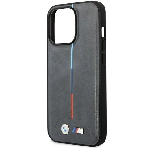 Etui na telefon BMW BMHCP14X22PVTA do Apple iPhone 14 Pro Max 6,7" szary/grey Quilted Tricolor