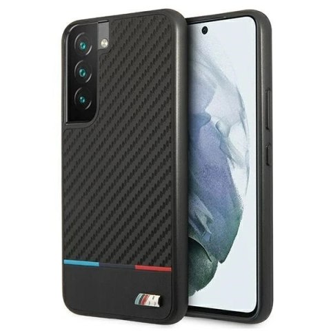 Etui na telefon BMW BMHCS22SPUCARTCBK do Samsung Galaxy S22 S901 black/czarny M Collection Triangles