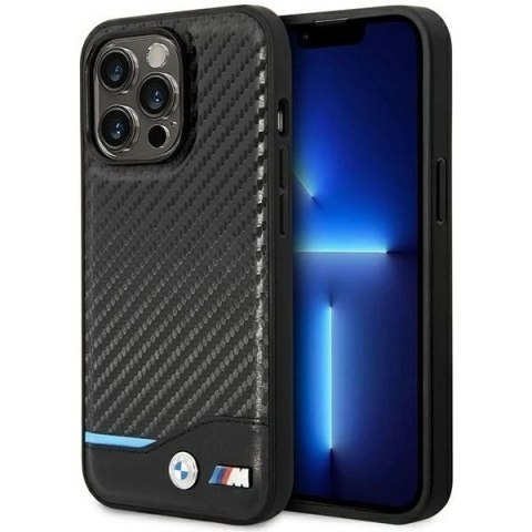 Etui na telefon BMW BMHMP14X22NBCK do Apple iPhone 14 Pro Max 6,7" czarny/black Carbon MagSafe