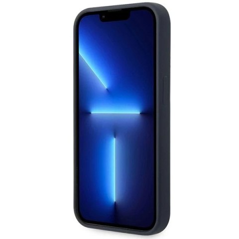 Etui na telefon BMW BMHMP14XSILNA do Apple iPhone 14 Pro Max 6,7" granatowy/navy Silicone Metal Logo MagSafe