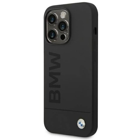 Etui na telefon BMW BMHMP14XSLBLBK do Apple iPhone 14 Pro Max 6,7" czarny/black hardcase Silicone Signature Logo Magsafe