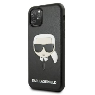Etui na telefon Karl Lagerfeld KLHCN65KHBK do Apple iPhone 11 Pro Max czarny/black hardcase Ikonik Karl`s Head