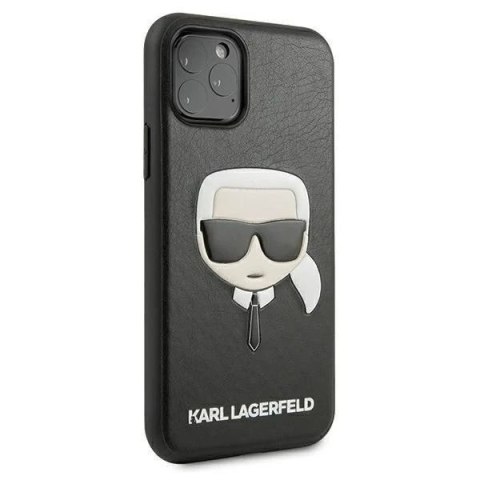 Etui na telefon Karl Lagerfeld KLHCN65KHBK do Apple iPhone 11 Pro Max czarny/black hardcase Ikonik Karl`s Head