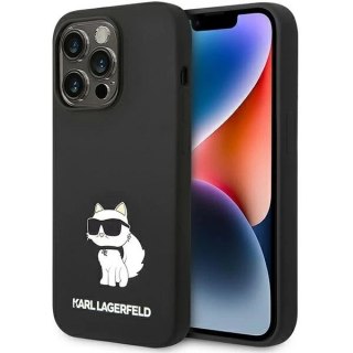 Etui na telefon Karl Lagerfeld KLHMP14XSNCHBCK do Apple iPhone 14 Pro Max 6,7" hardcase czarny/black Silicone Choupette MagSafe