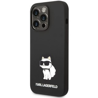Etui na telefon Karl Lagerfeld KLHMP14XSNCHBCK do Apple iPhone 14 Pro Max 6,7" hardcase czarny/black Silicone Choupette MagSafe