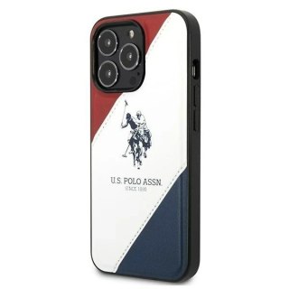 Etui na telefon US Polo USHCP14XPSO3 do Apple iPhone 14 Pro Max 6,7" biały/white Tricolor Embossed