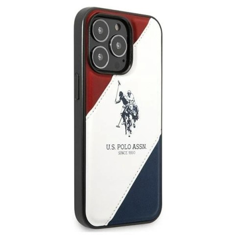 Etui na telefon US Polo USHCP14XPSO3 do Apple iPhone 14 Pro Max 6,7" biały/white Tricolor Embossed