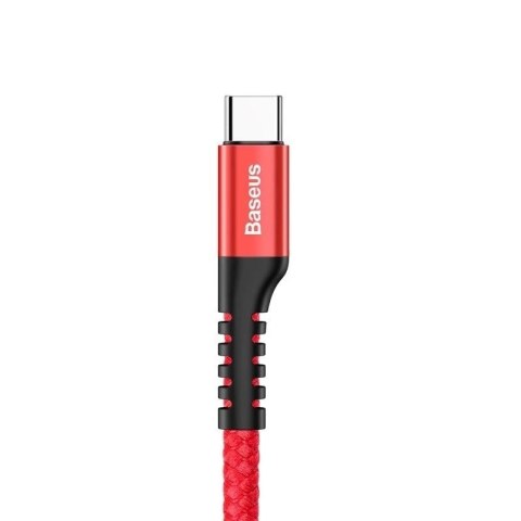 Kabel USB do USB-C sprężynowy Baseus Spring 1m 2A (czerwony)