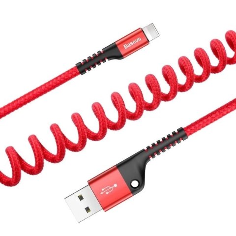 Kabel sprężynowy Lightning Baseus Spring 1m 2A (czerwony)