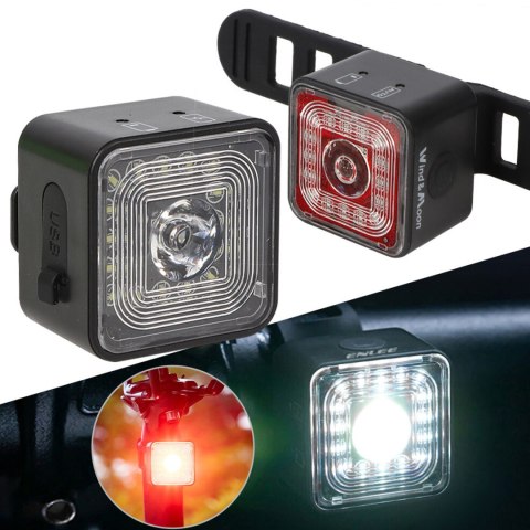 Lampka rowerowa 2w1 Alogy Bike Rear+Front Light Smart Latarka na rower wodoodporne światło na przód i tył 120lm IP66