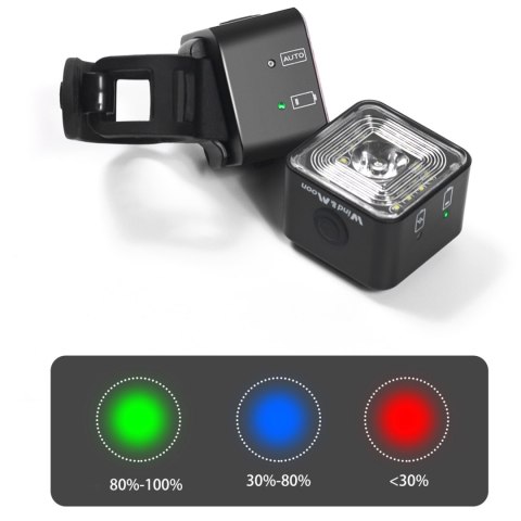 Lampka rowerowa 2w1 Alogy Bike Rear+Front Light Smart Latarka na rower wodoodporne światło na przód i tył 120lm IP66